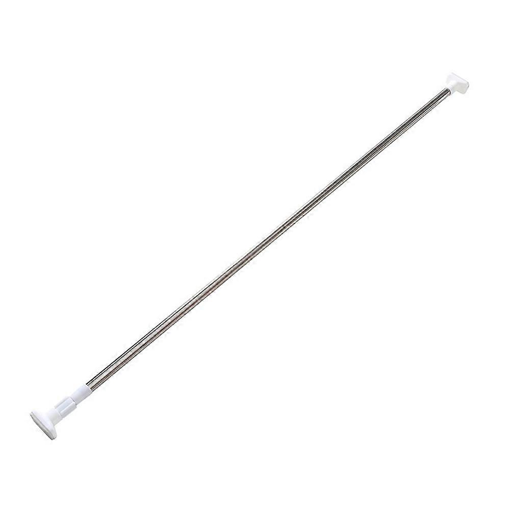 Adjustable Stainless Steel Tension Rod for Clothes, Towels, and Curtains Non Slip Spring Design, Silver Finish, Space Saving