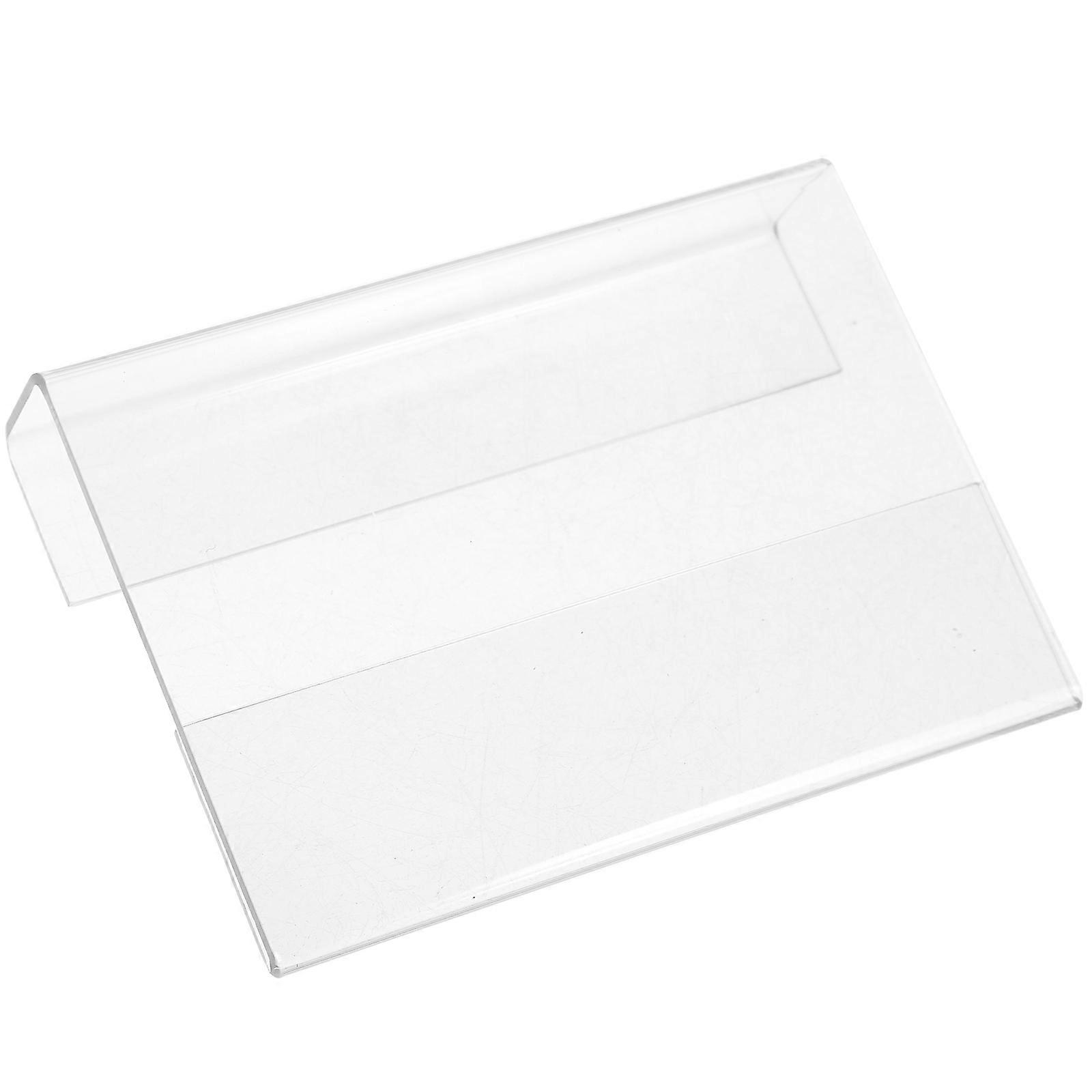 Clear Acrylic Single Sided Name Card Holder for Office Workplace Position Display – Easy Installation, Information Tag Display Stand
