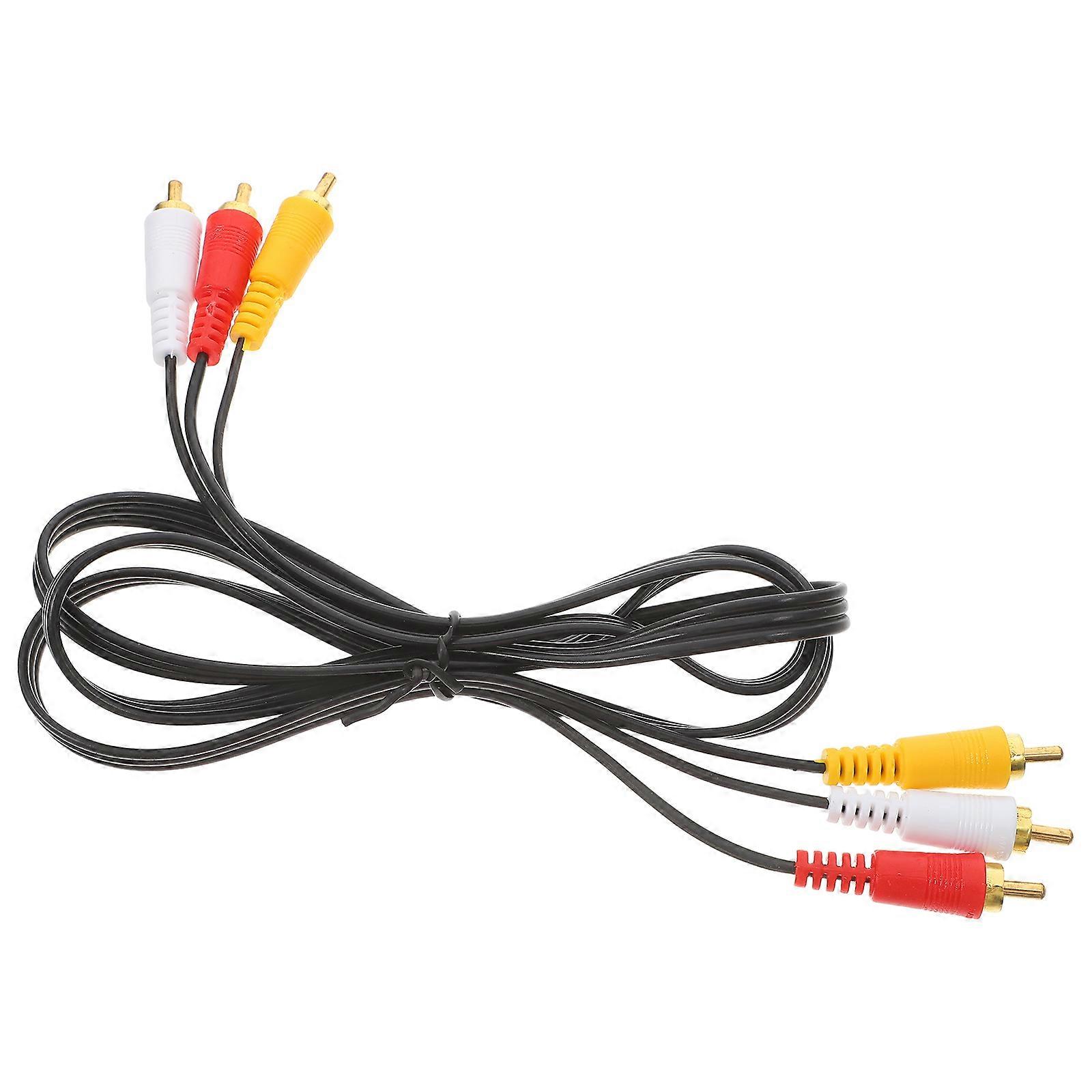 Gold Plated 3 Lotus Head Audio Video Cable for DVD TV Computer Speakers 1 5m