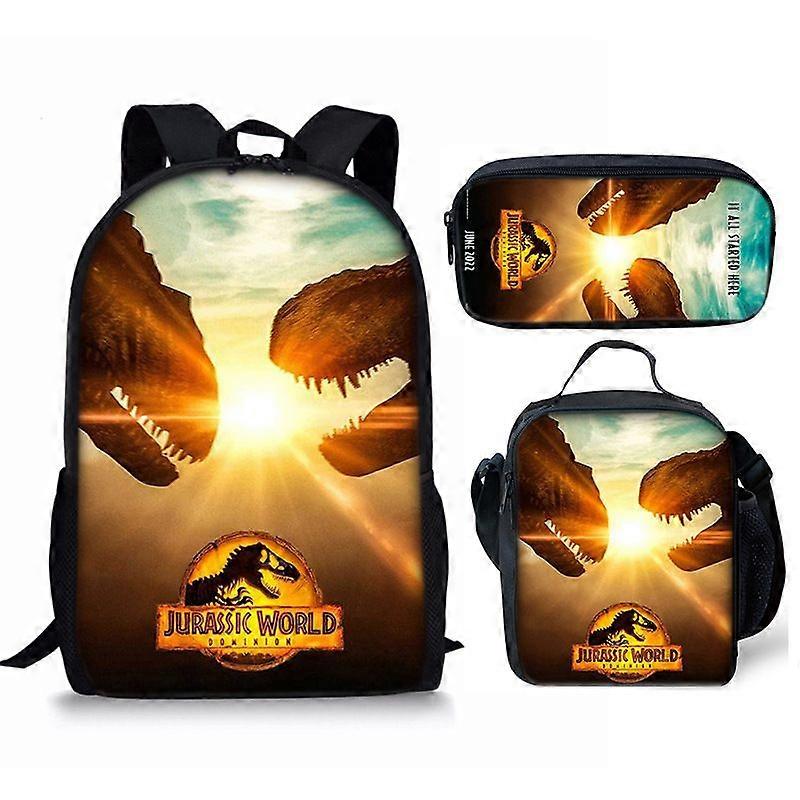 Student backpack three piece set cartoon backpack