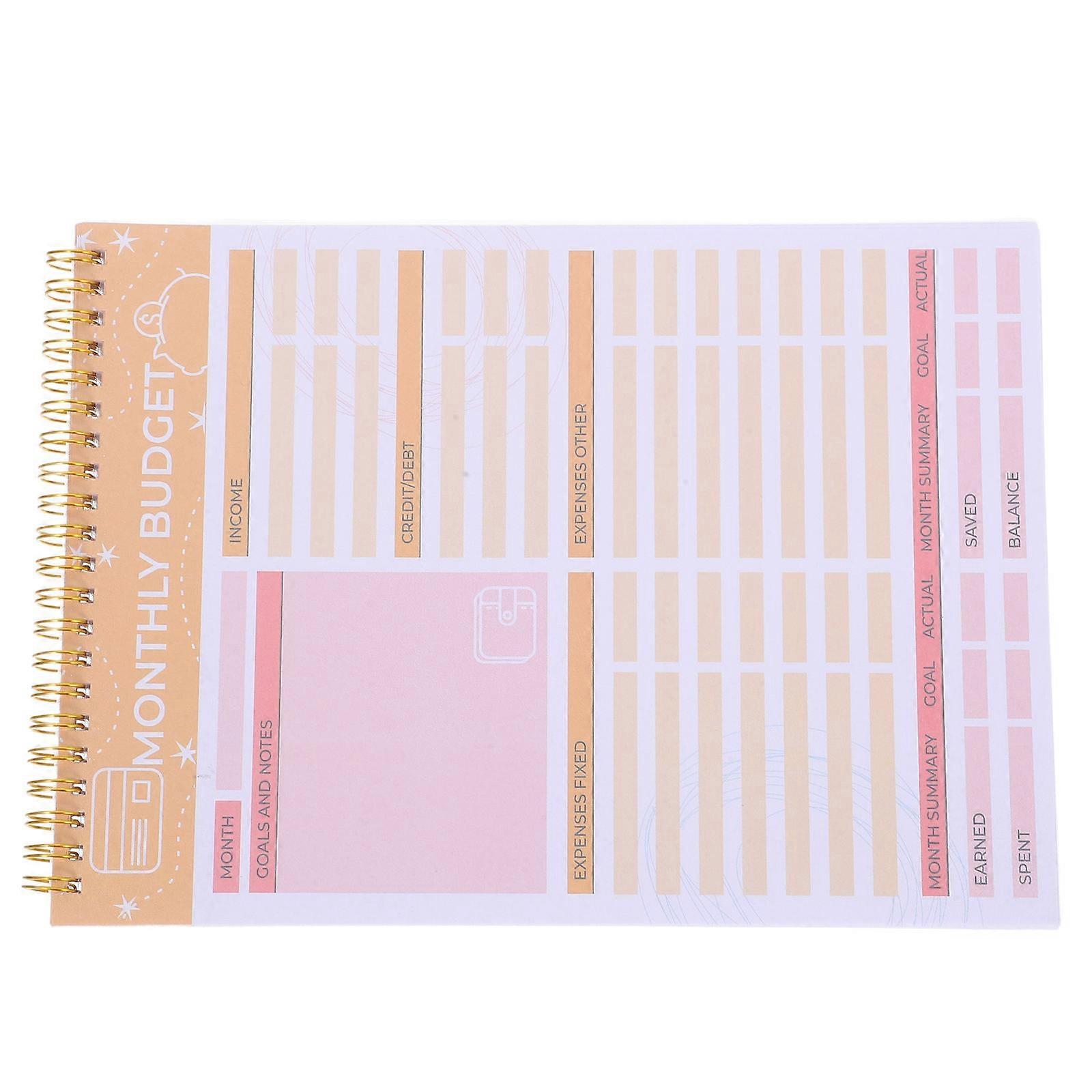 Monthly Planner Book Budget Planning Accessory for Financial Management Multi-Colored Compact .6X7.5X0.6Inch Goal Setting 1Piece