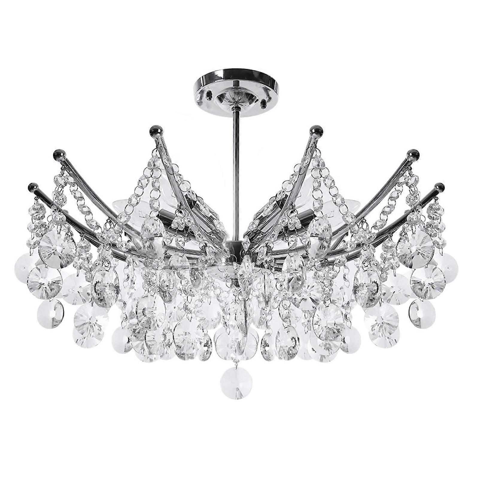 Modern 6-Arm K9 Crystal Ceiling Light Chandelier Pendant Lamp Lighting Fixture Room Decor