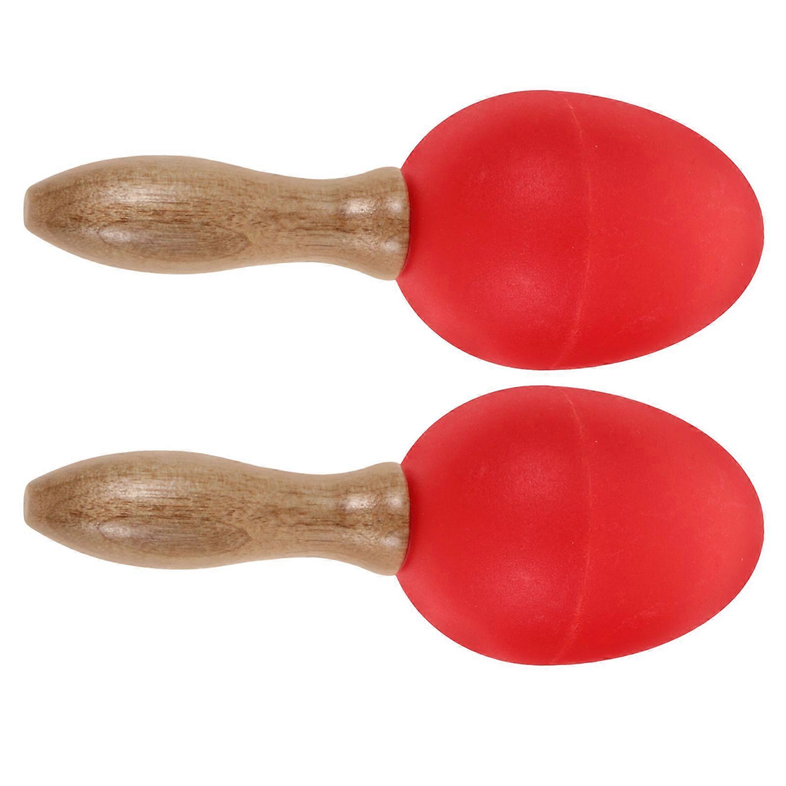 打击乐器蛋幼儿木制伦巴红 11.00X5.00X5.00CM 听觉训练 1 对