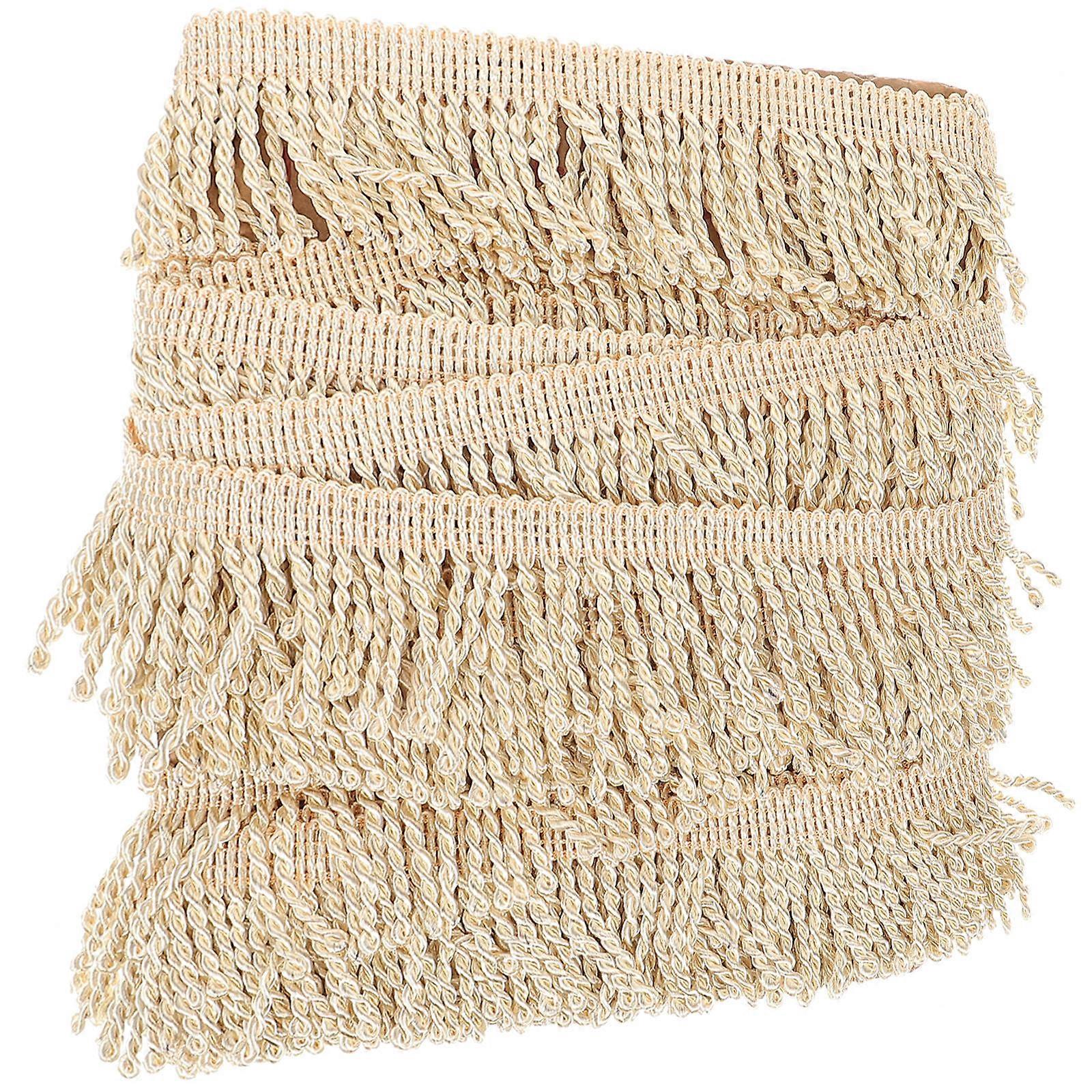 Decorative Tassel Trim Fringed Trim Diy Material For Curtain Making Golden 0.3x5.5x1000CM 1 Roll