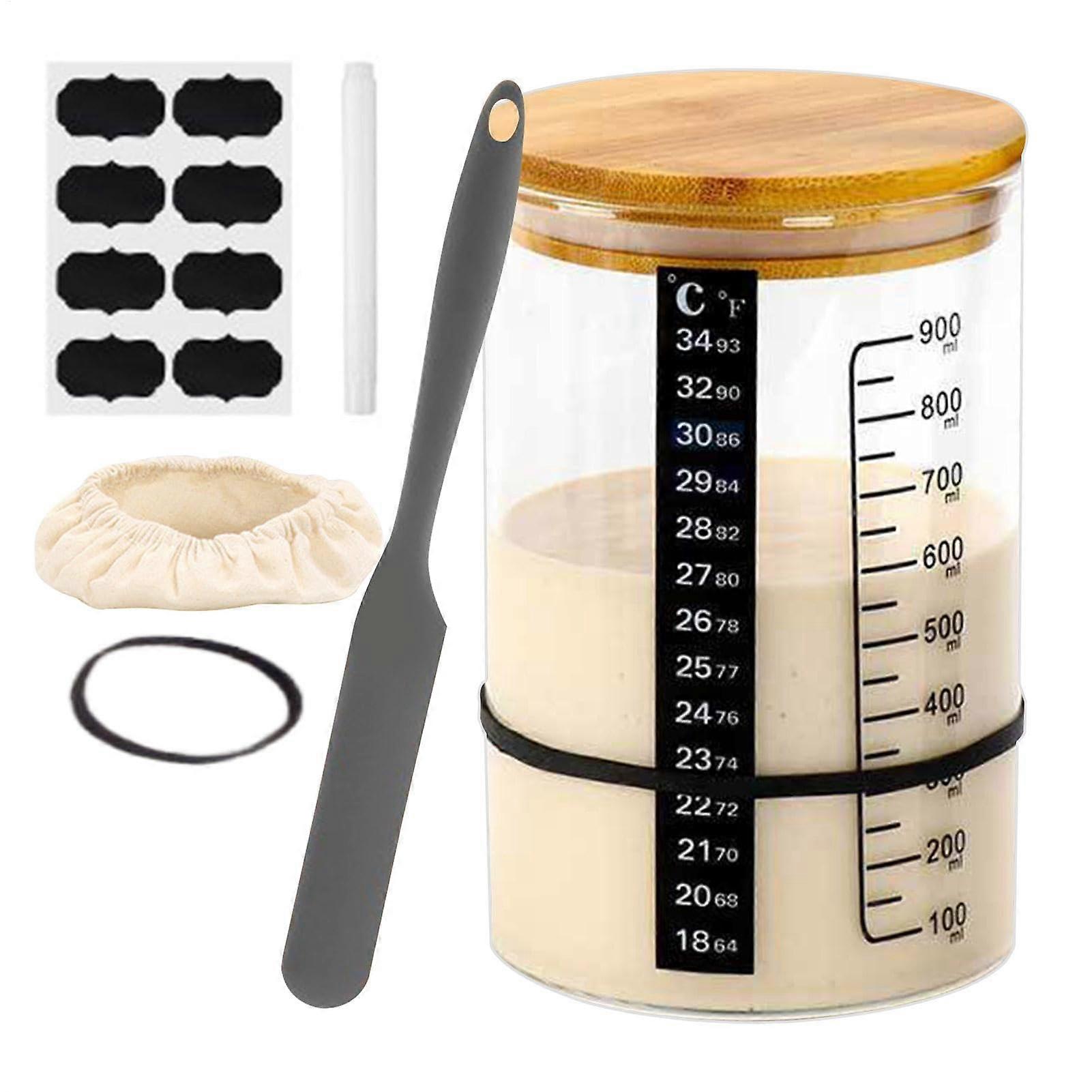 Glasses for Sourdough Starter, Bread Starter Jar, Yoghurt Fermentation Kit