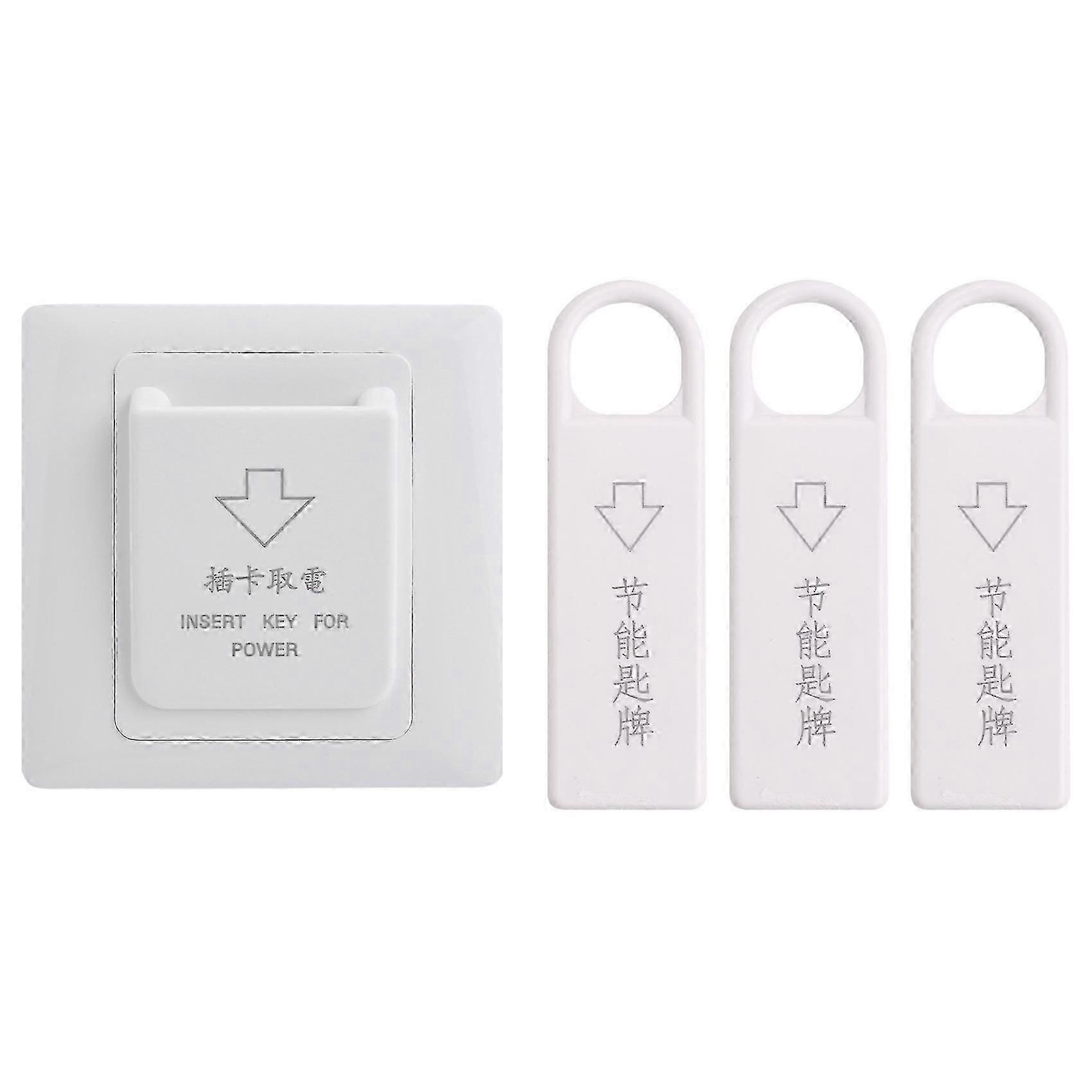 High Grade Hotel Magnetic Card Switch Energy Saving Switch Insert Key for Power with 3 Card