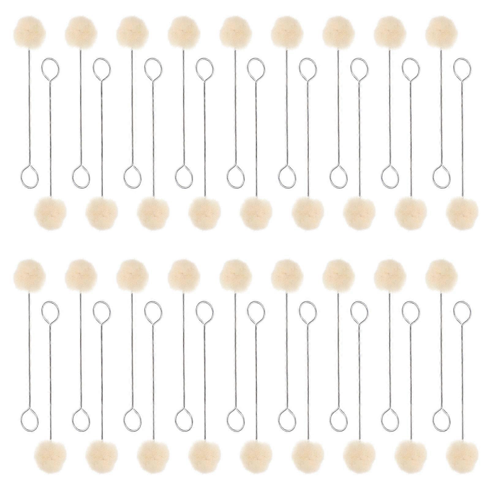 Dauber Brush Wool Ball Applicator Gluing Professionals Round Shape Multi Color 50Pcs