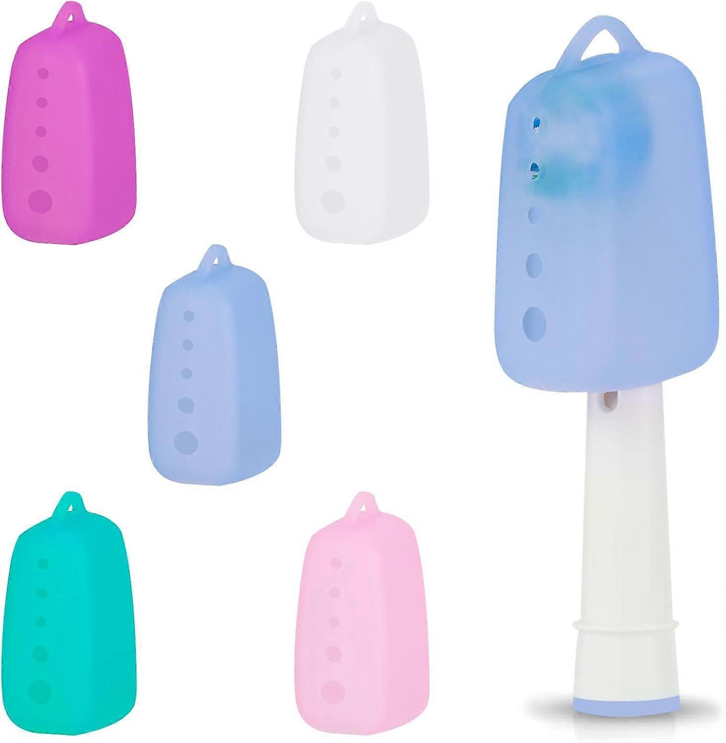 5 pc Toothbrush Covers, Silicone Toothbrush Covers Caps