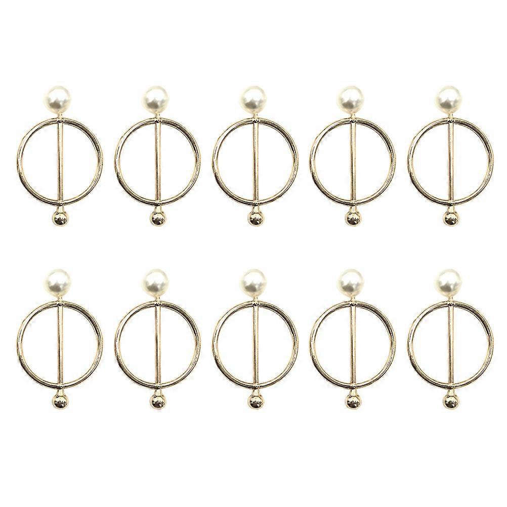 Shirt Secure Clasp Delicate T-Shirt Clips Golden 43MM Clothing Decorative Button Knot Shape 10Pcs