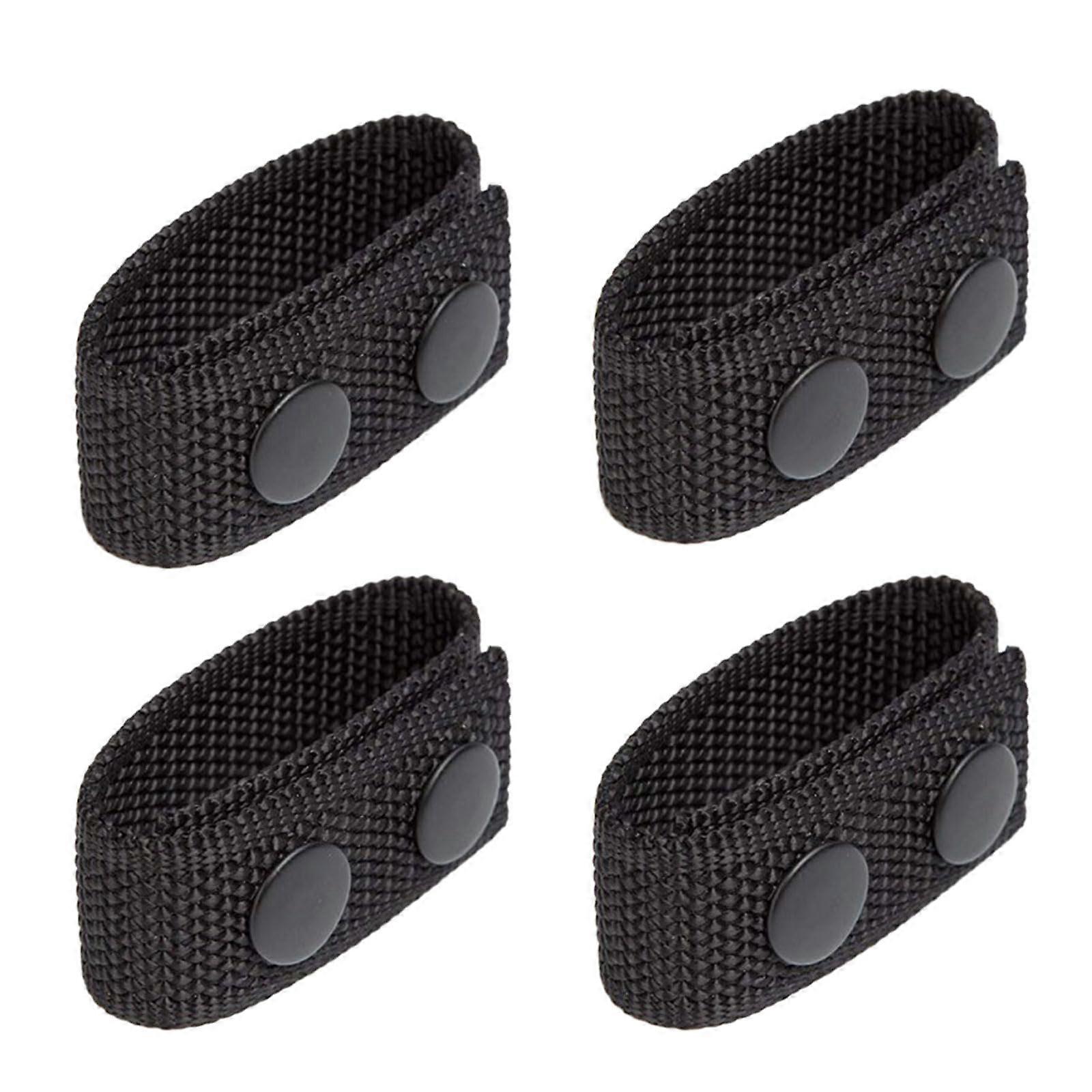 4 x Belt Holders with Double Snap Buttons for Outdoor Sports, Backpack Straps, Nylon Belt Loops, Double Snap Buttons