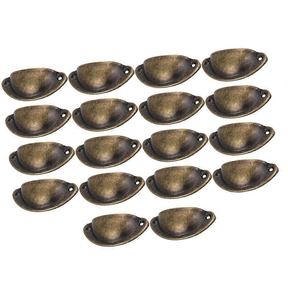 Retro Semicircle Handle Cabinet Pull Handle Furniture Enhancement Yellow Bronze 8x3.5cm 18Pcs