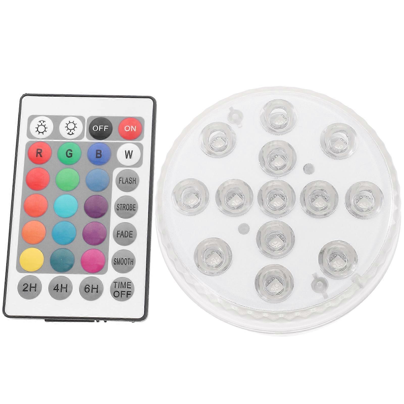 Underwater Swimming Lamp Submersible Lamp IP68 Waterproof Design RGB Color Changing Night Light for Ponds 7X7X3CM 1Set