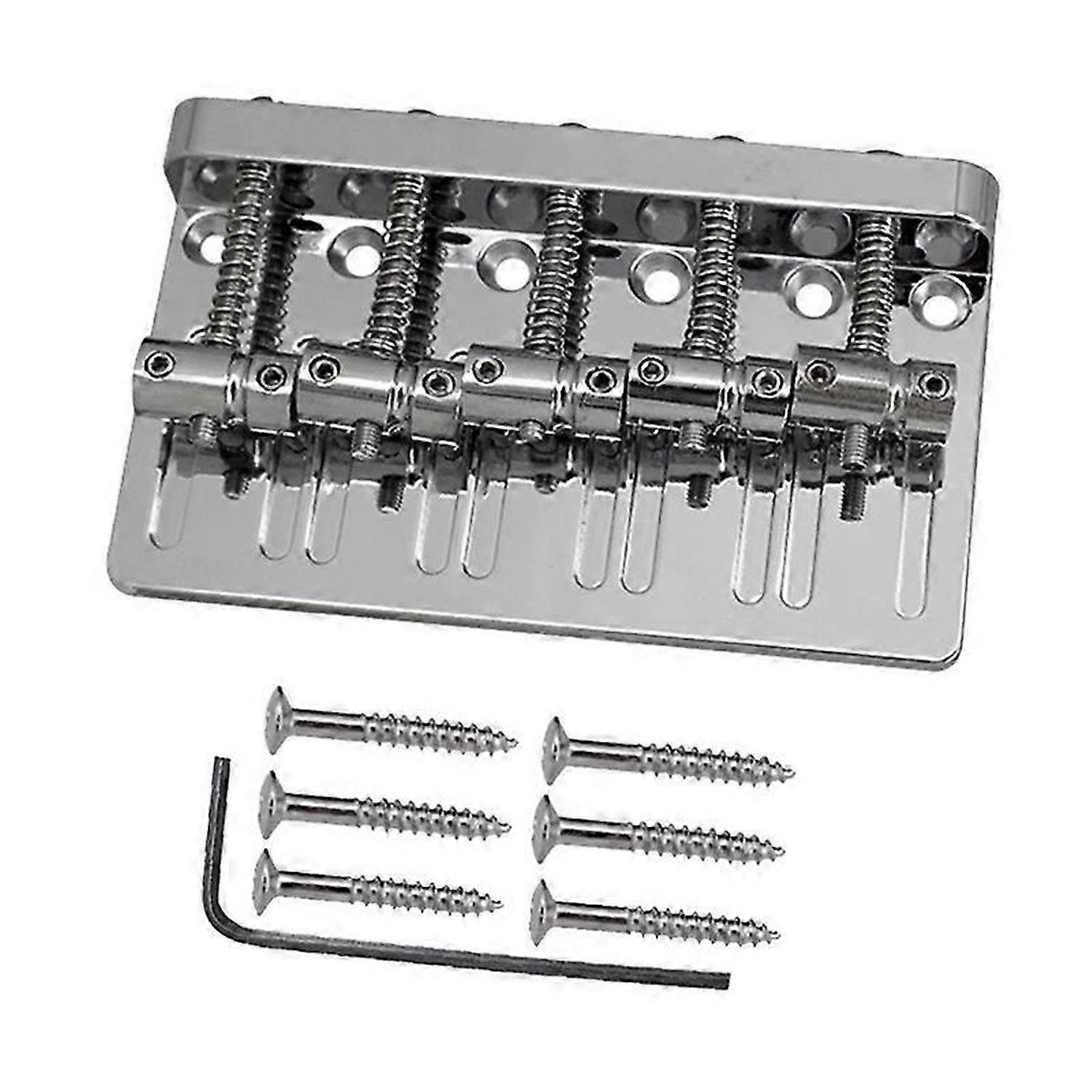 5 String Thickened Bass Saddle Bridge Pull String Plate for 5 String Electric Bass Guitar Accessorie