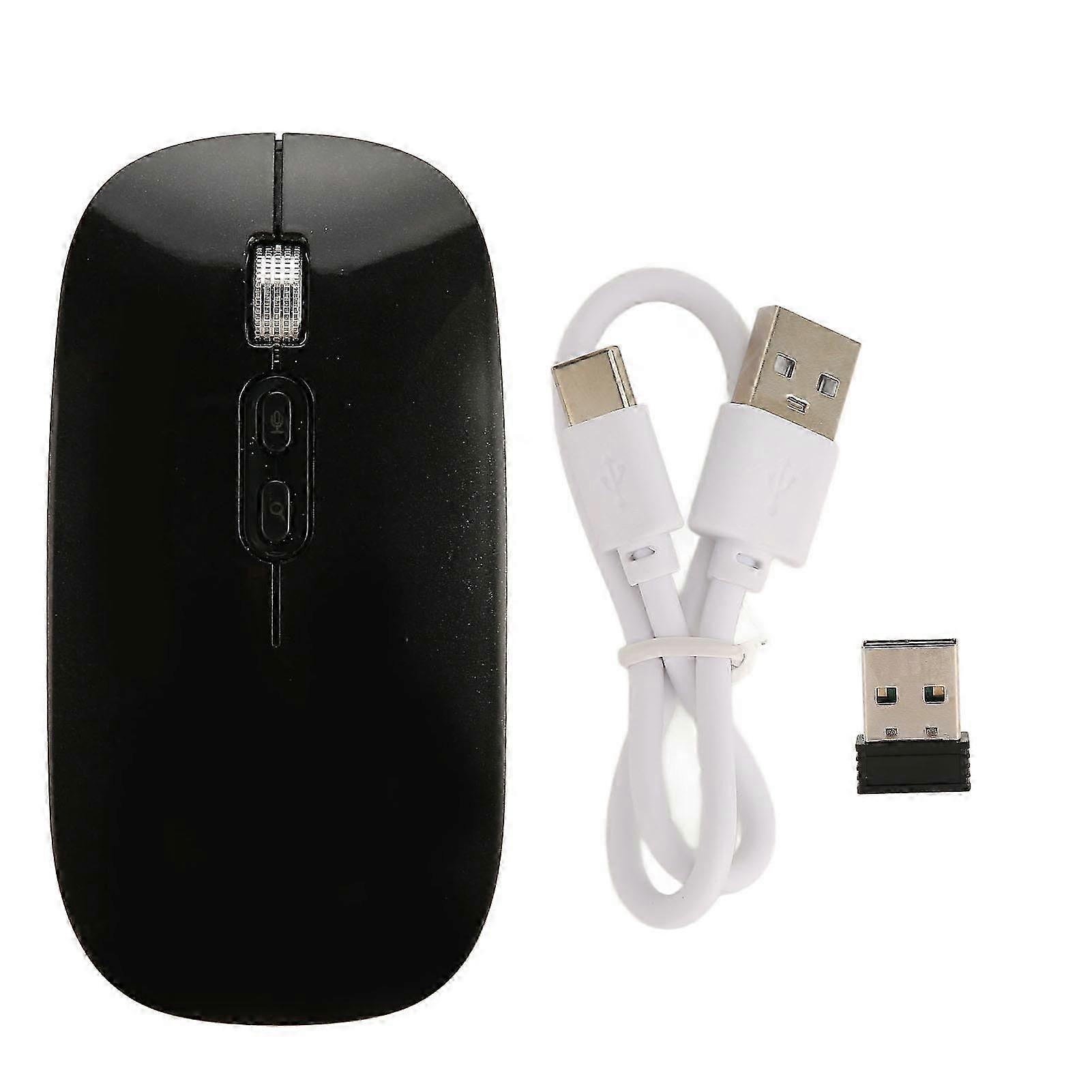 Smart Voice Mouse with 2.4G Bluetooth Connection in Dual Mode and Support for 28 Languages, Compatible with Various Operating Systems