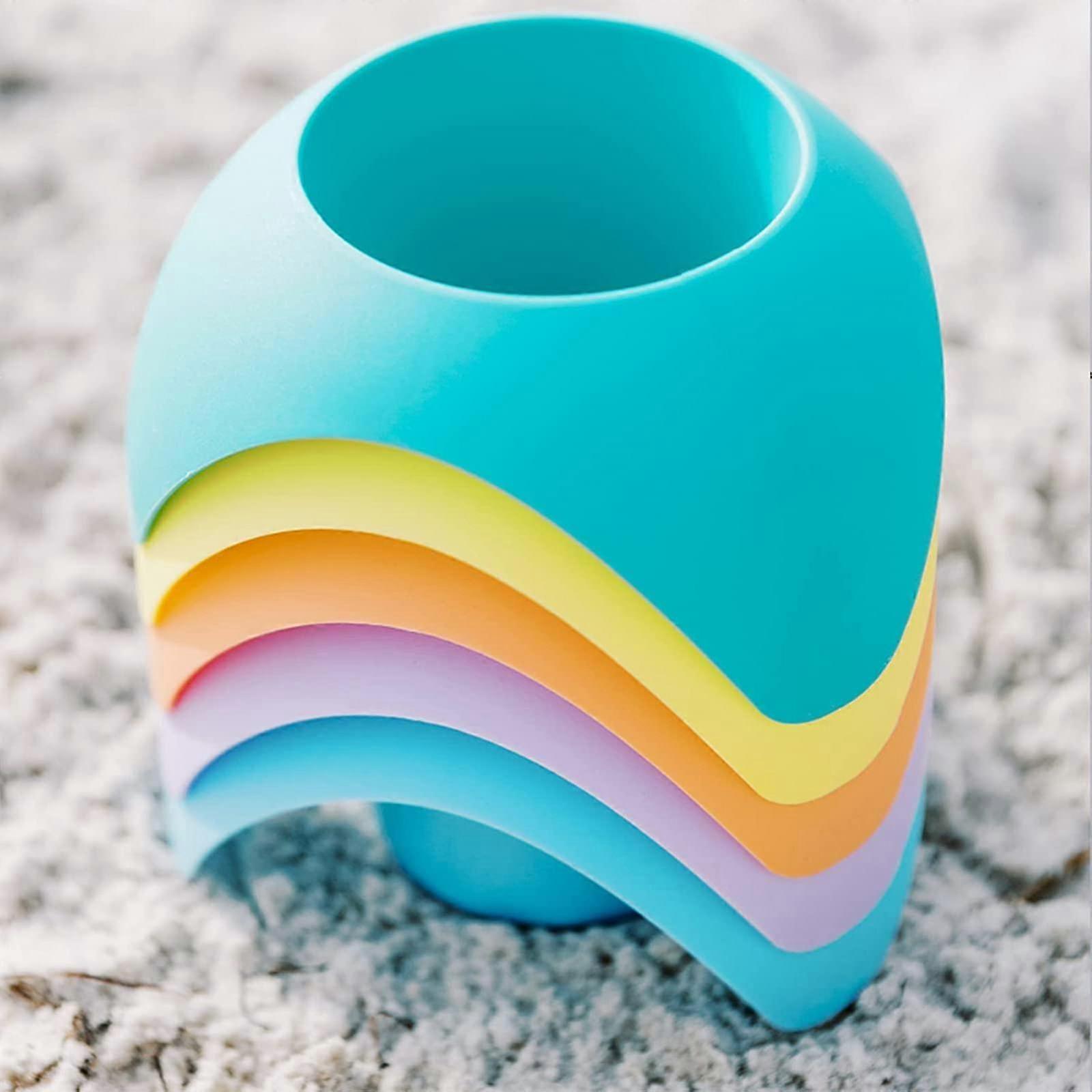 Beach Sand Coasters - 5 Pack Multicolor Drink Holders, Summer Essentials