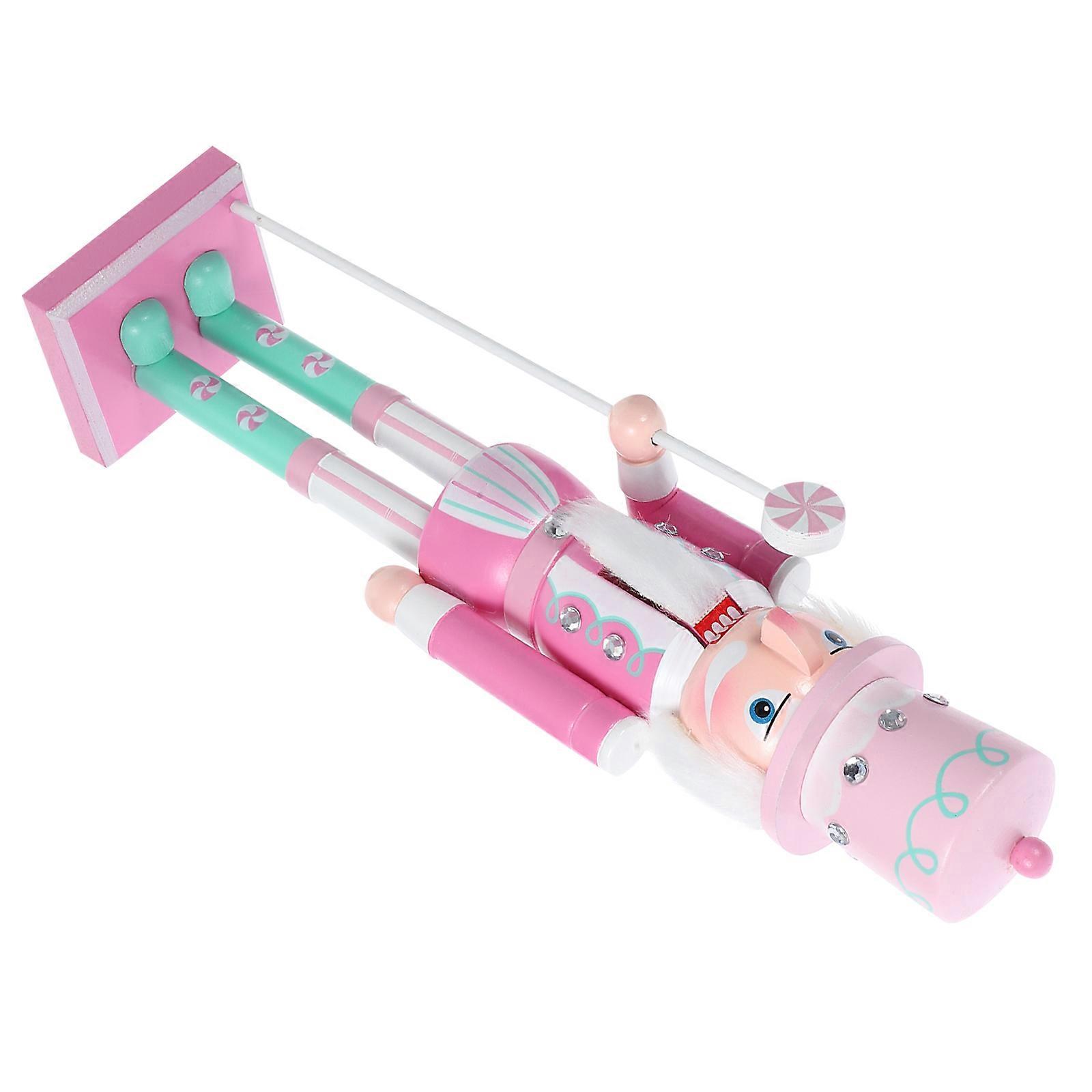 Nutcracker Festive Ornament Design Pink 38.00X9.00X8.00CM Christmas Home Decoration 1Pack