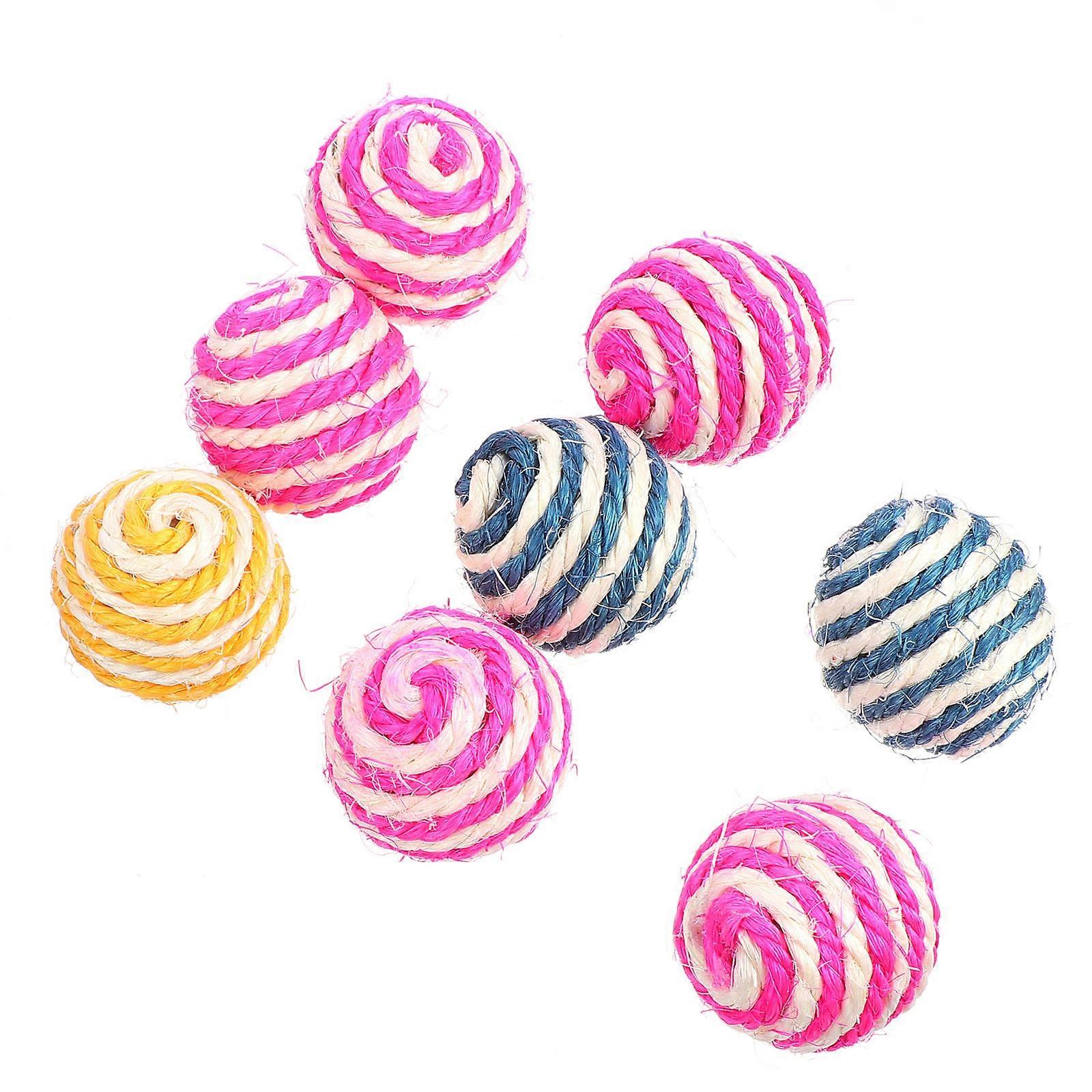 Interactive Cat Toys Cat Play Ball Entertainment Pet Sound 8Pcs