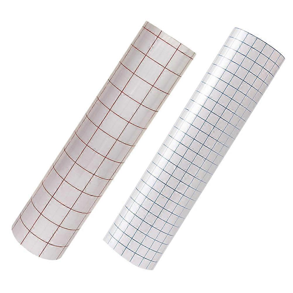 Htv Transfer Tape Blue Red Pvc Grid Self-Adhesive Positioning Film Diy Projects 2Pcs