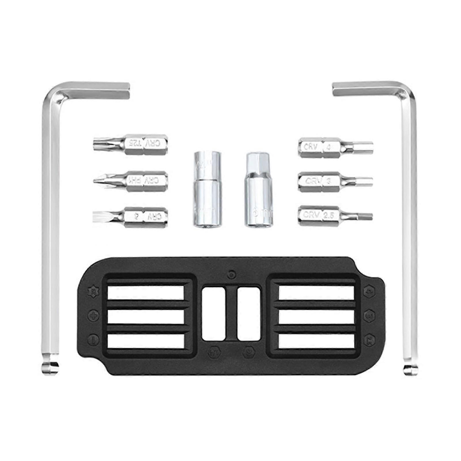 10in1 Bicycle Maintenance Multitool, Bike  Key Set, Multifunctional Steel Bicycle Tool Kit, Folding Key.