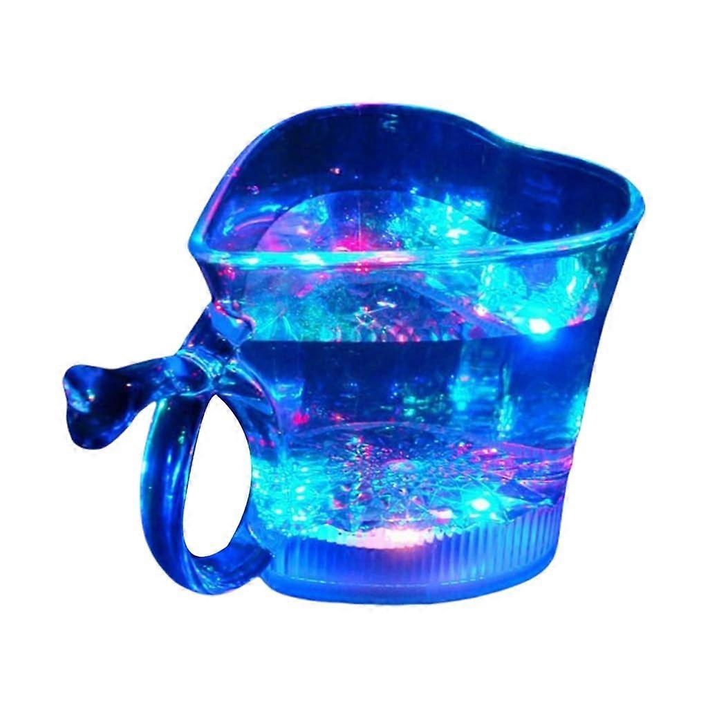 Color Changing Heart Mug with LED Light - Colorful PP Texture Wine Cups, Drinking Cups, 12oz Capacity