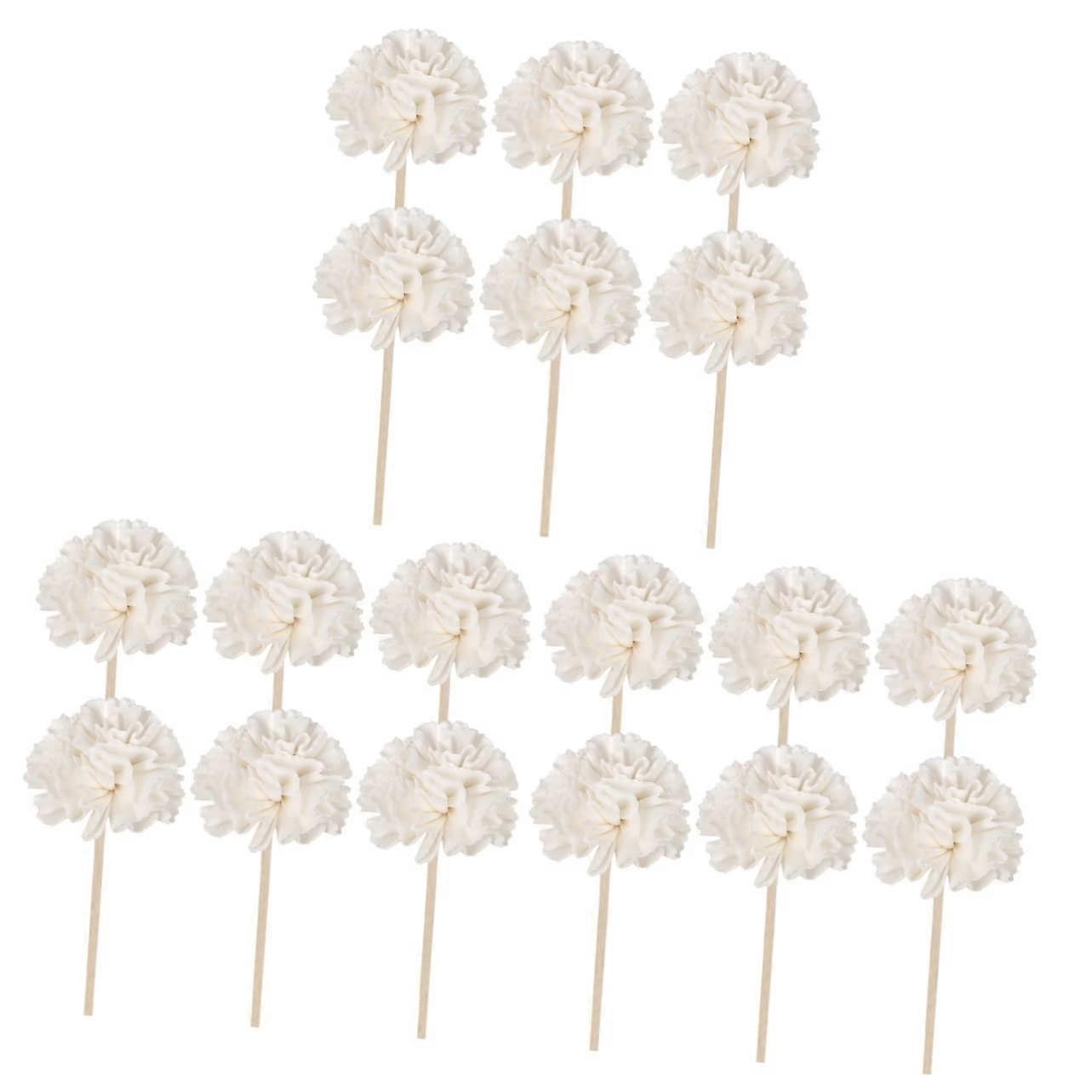 Aromatherapy Rattan Diffuser Sticks, 6 Pieces Scented Sticks for Home Fragrance, Includes Decorative Diffuser Flowers