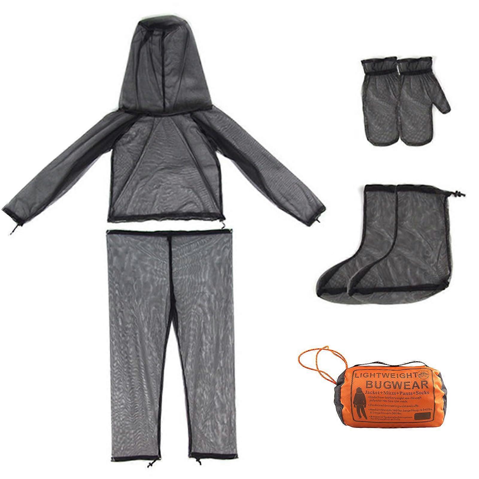 Antimosquito net suit, net pants, foot cover, fly protection, mesh gloves, fly screen, insect protection