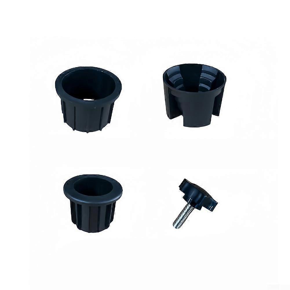 Pipe sleeve and mounting screws for umbrella base holder accessories provide stability in windy conditions.