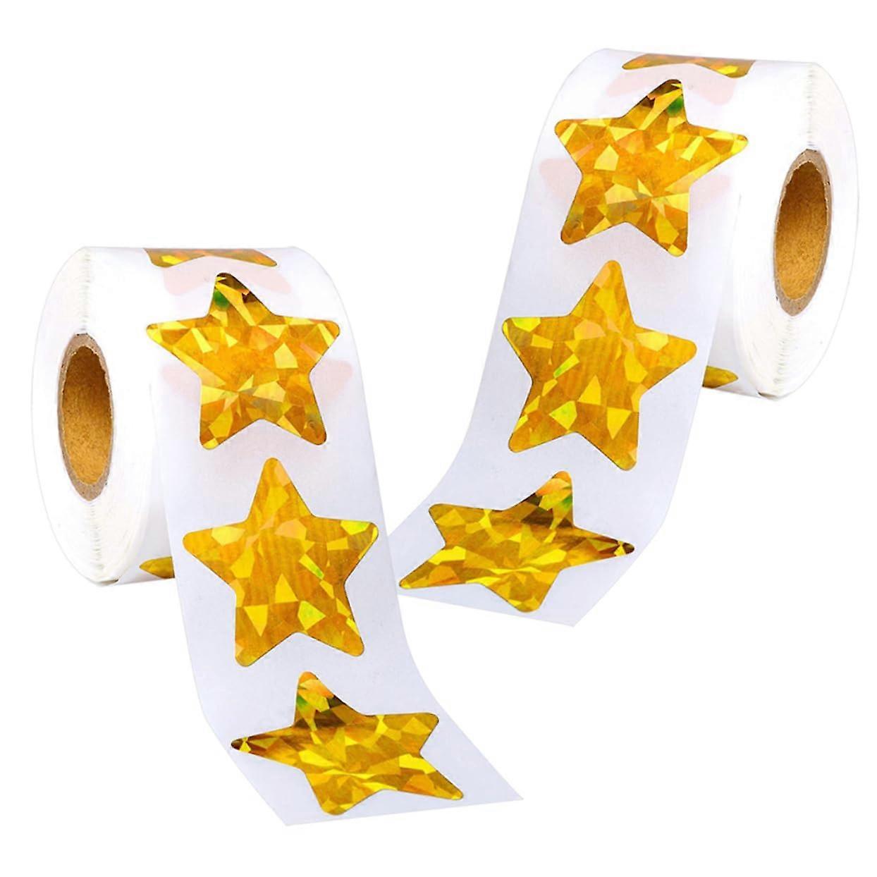 2 rolls selfadhesive star stickers decorative labels for weddings invitations and for baking packaging craft projects and holidays