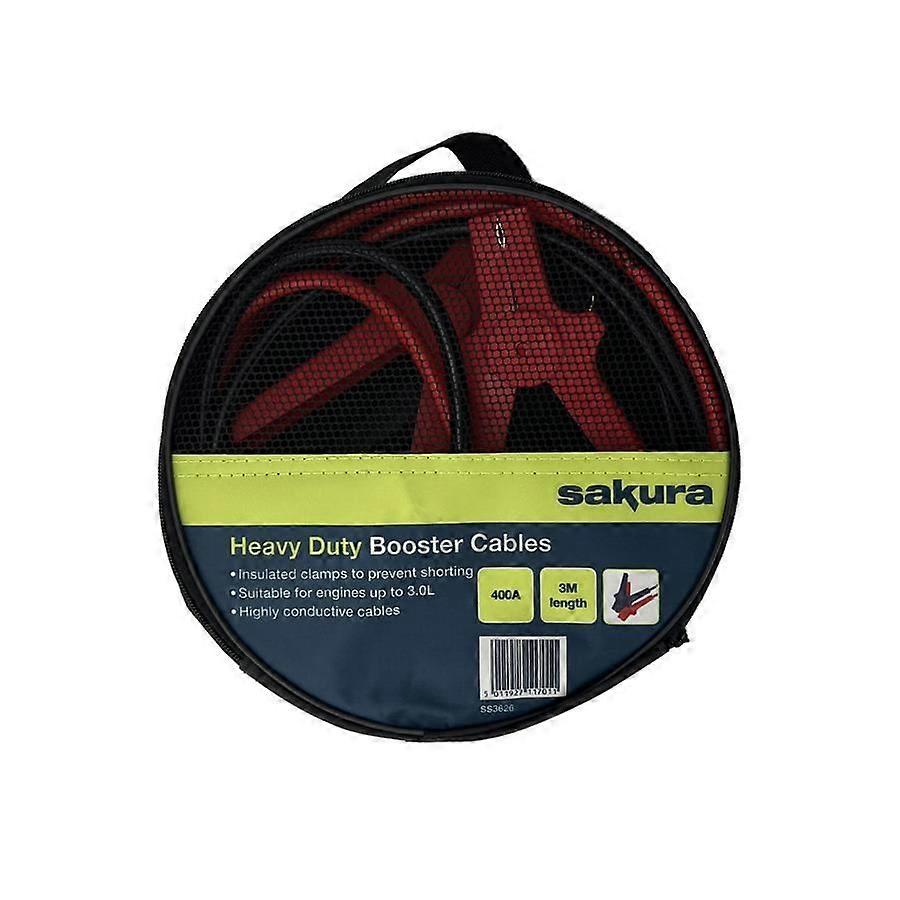 Heavy Duty Booster Cables 400A, 3m cable