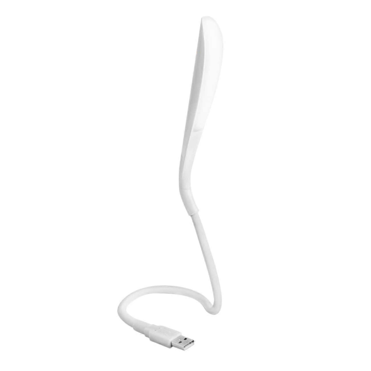 USB reading light with brightness levels, LED desk lamp for laptop, flexible design, white light.