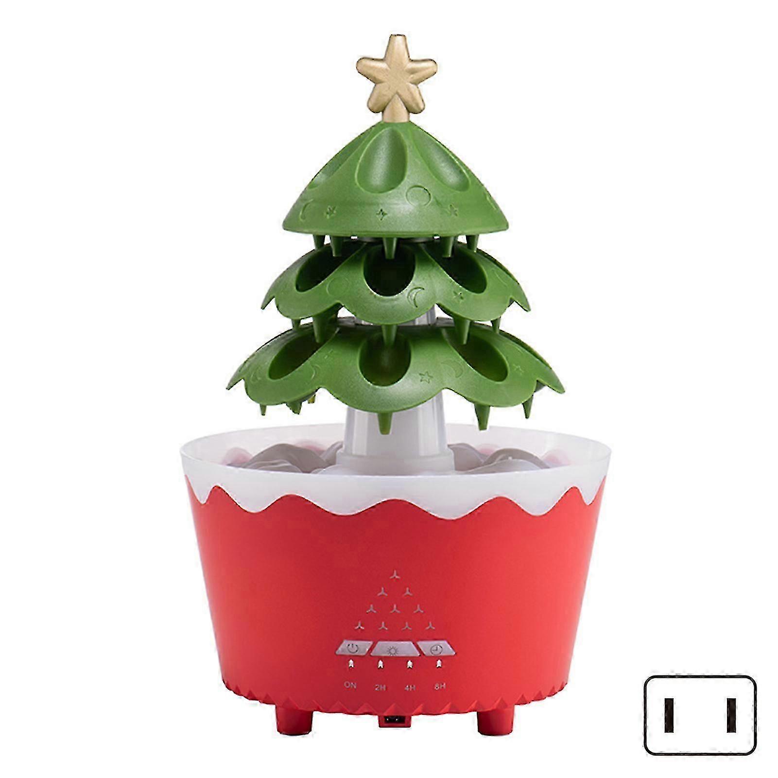 Christmas Tree Diffusers for Essential Oil Ultrasonic Cool Mist Humidifier with 7 LED Color Lights for Home/Office