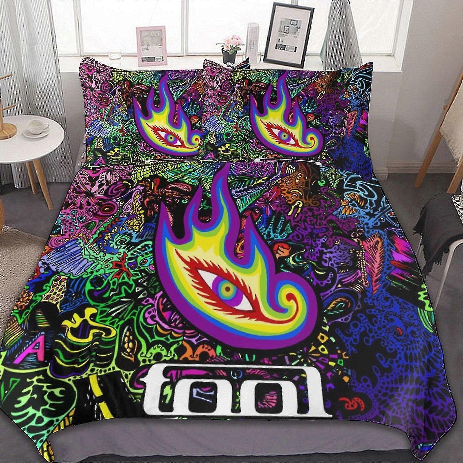 Conjunto de cama de 3 peças Confortável Conjunto de edredom macio Decoração para presentes de quarto com 1 capa de edredom e 2 fronhas