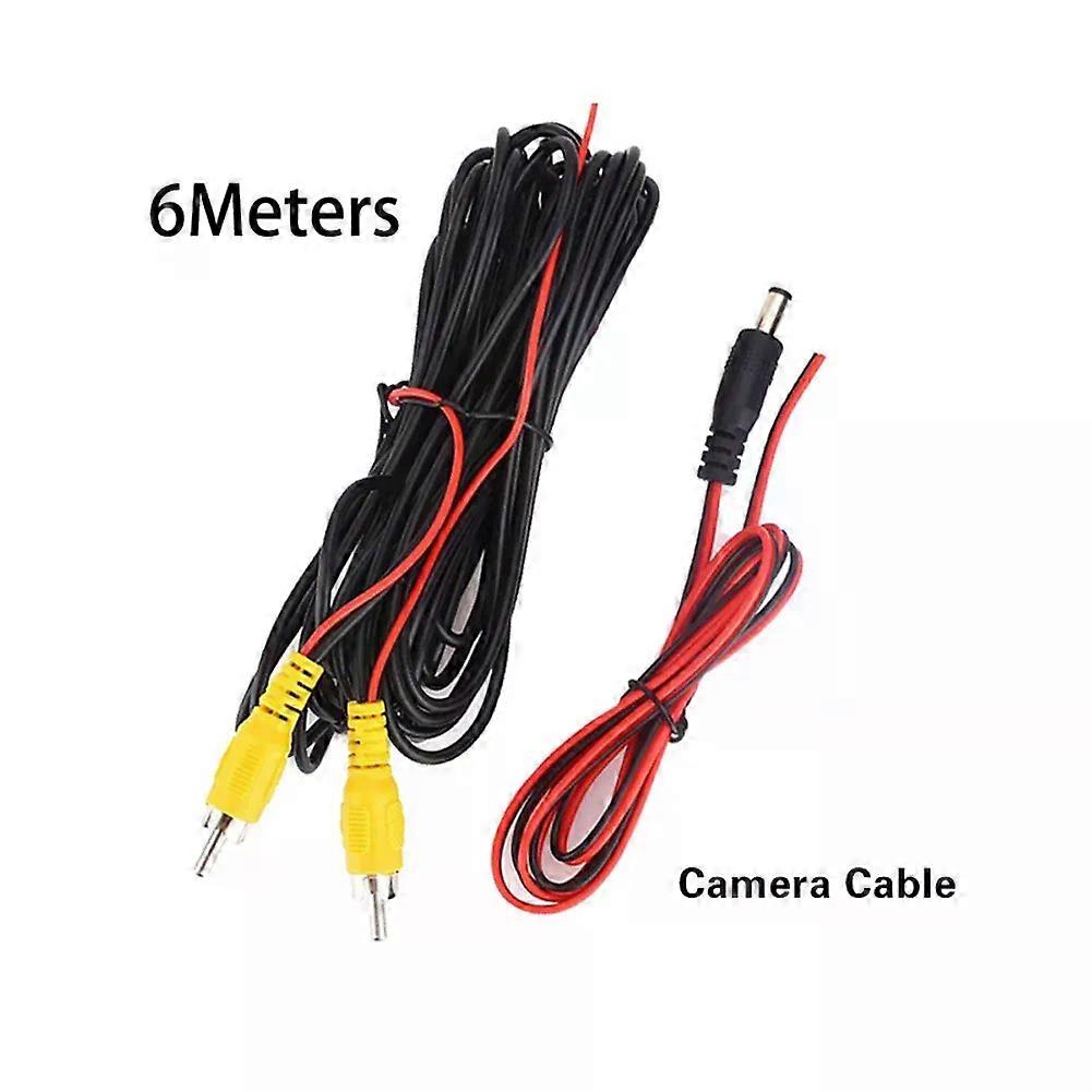 Reverse Camera Video Cable For Car Rear View Parking Universal 6M Wire Rear View Backup Camera RCA Extension Cable