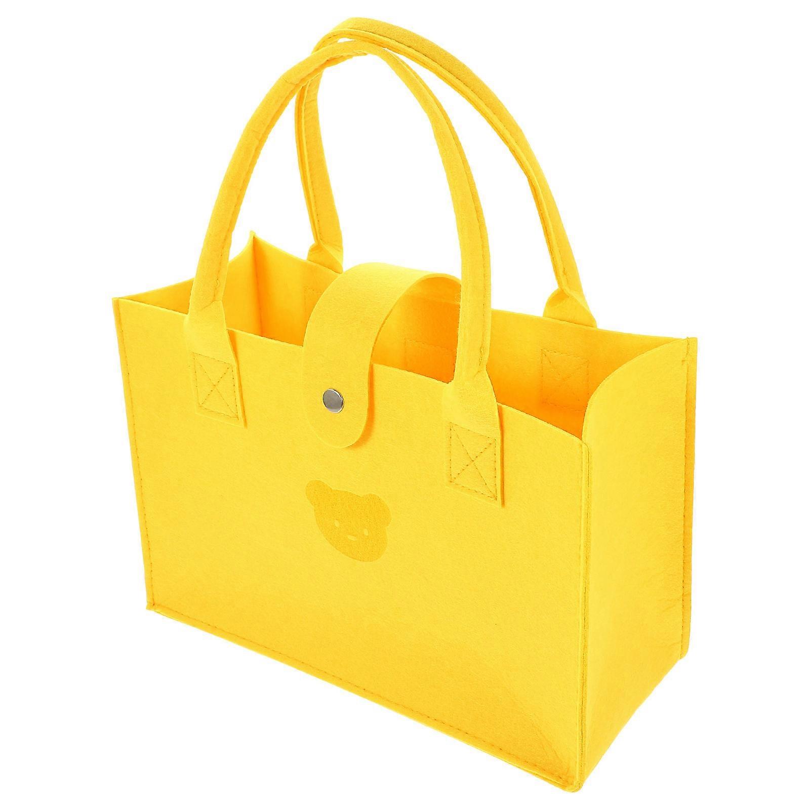 Stylish Durable Portable Tote Bag Multi Functional Large Capacity for Shopping Travel Beach and Everyday Use Felt Material