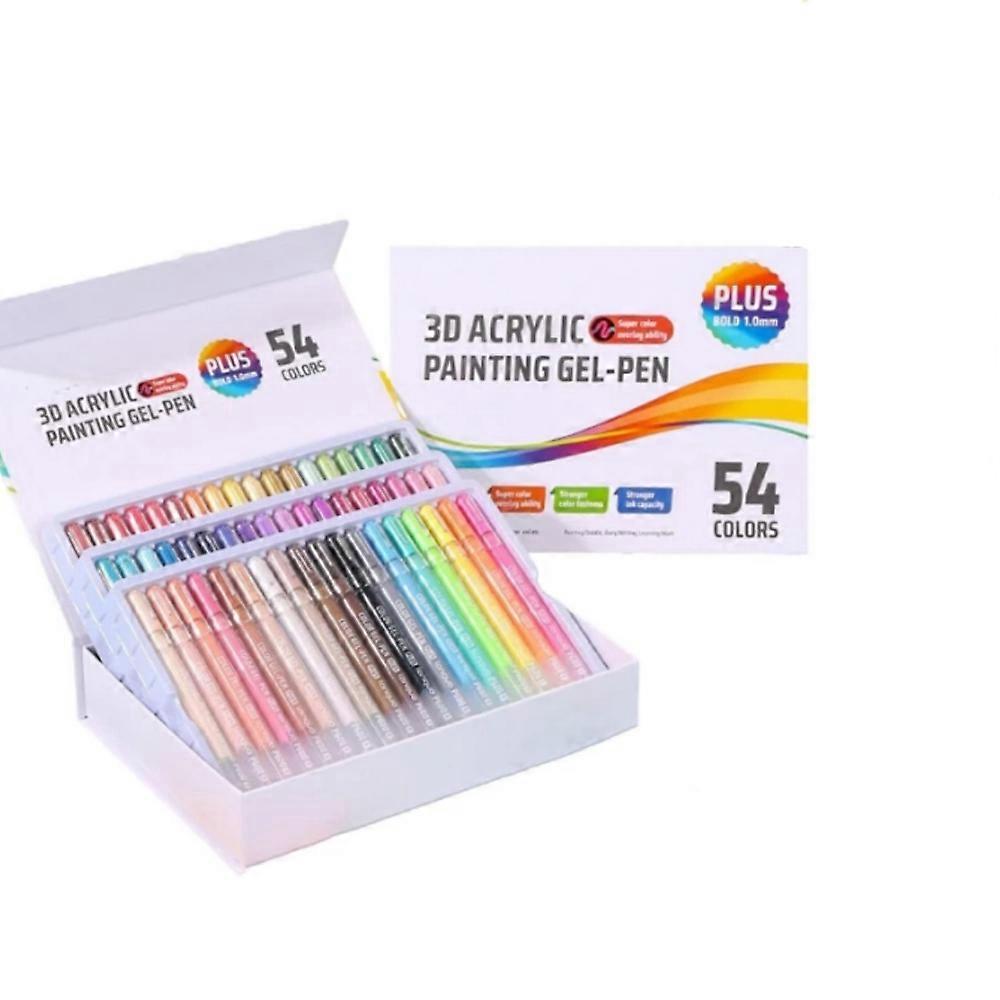 Langou 3D الاكريليك الطلاء جل الأقلام ، بريق جل أقلام التلوين 1.0 الفن Supplie