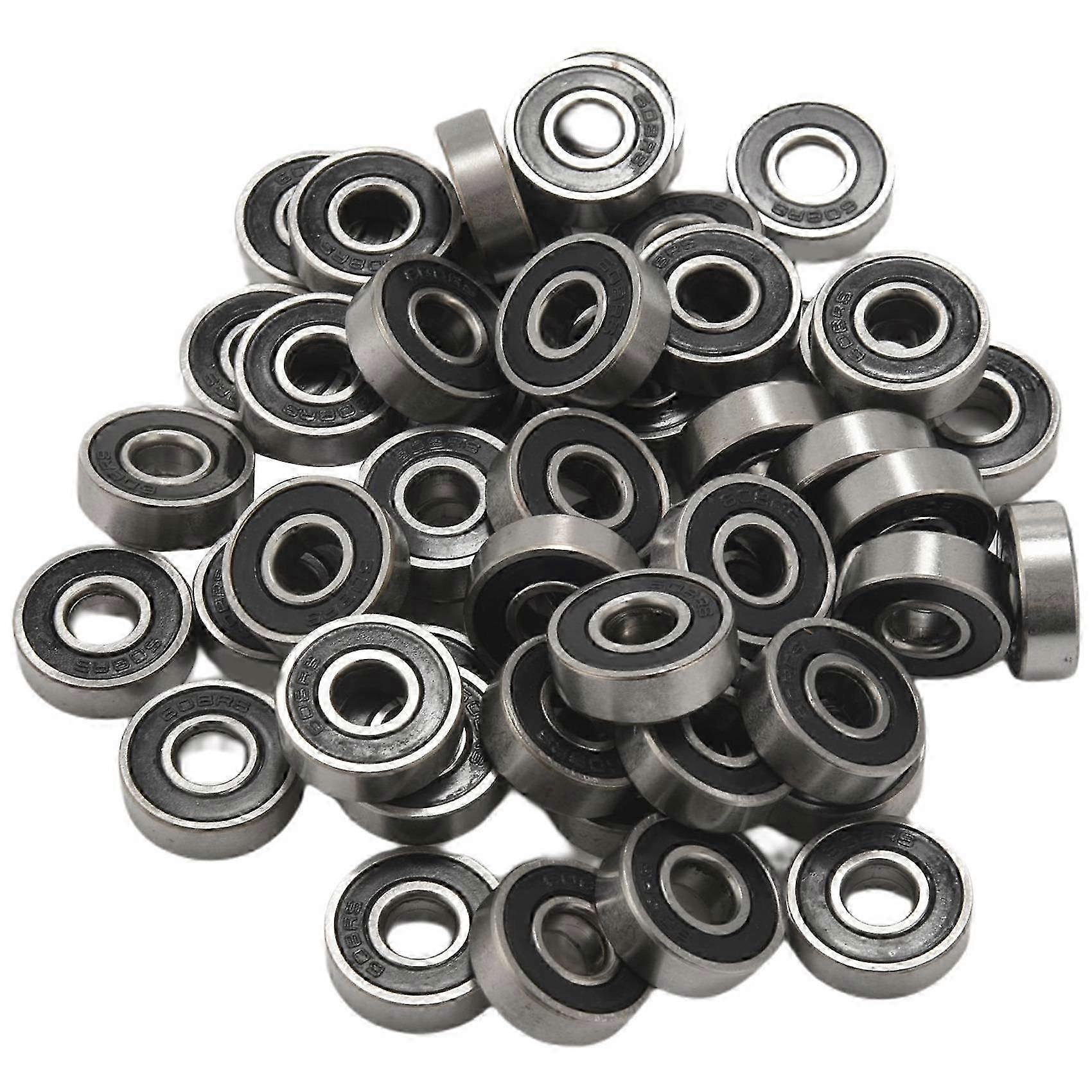 50Pcs/Set 608 Μπάλα ABEC-5 8X22X7 mm Βαθιά αυλάκωση Carbon Steel σφραγισμένο.