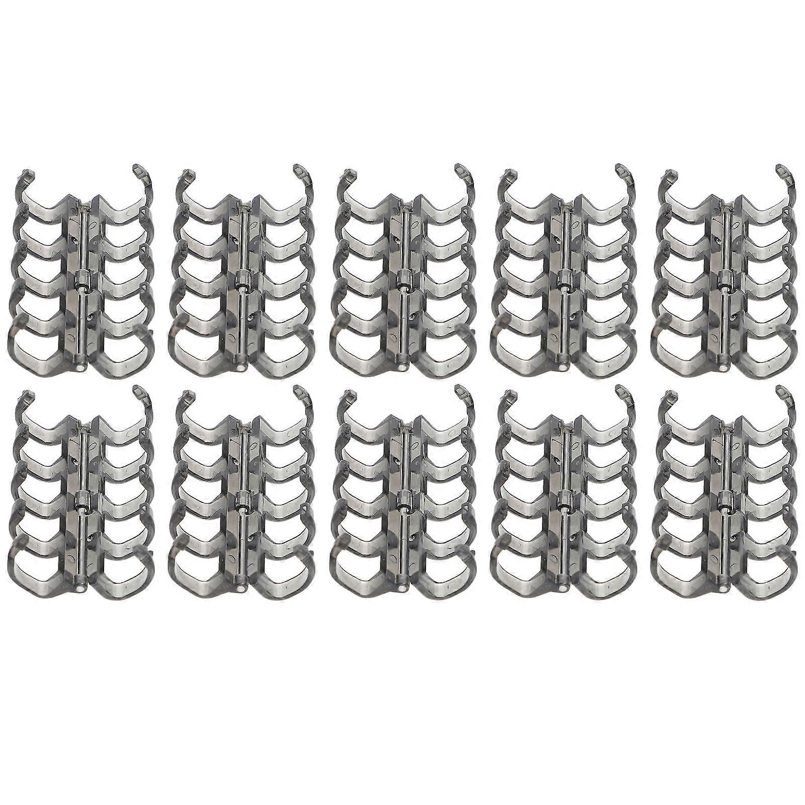 Openable Binder Rings Detachable Organizing Loose-Leaf Notebook Office 10Pcs