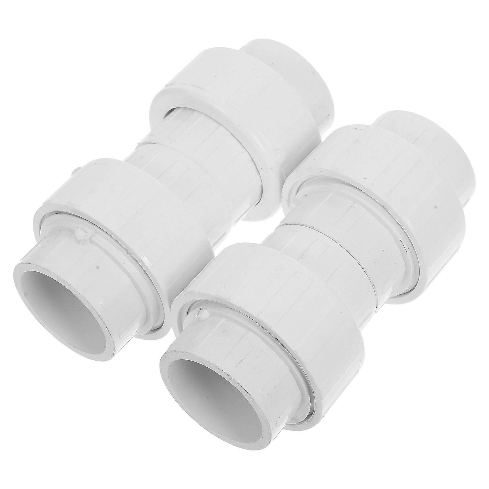 Pvc Union Pipe Fitting For Farmers White 6.70X6.20X6.20CM Prevent Leaks 4Pcs