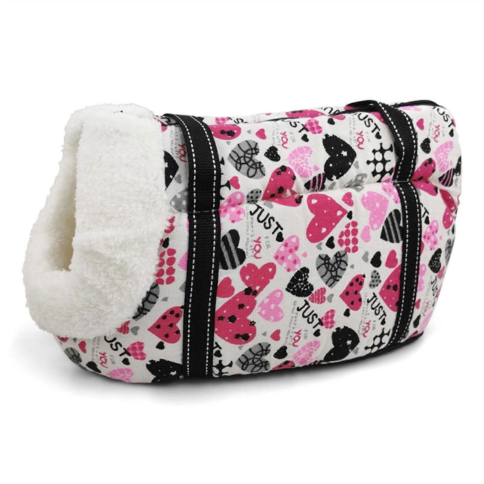 Pet Carrier Dog Bag, Soft Sling Carrier for Small Dogs and Cats, Chihuahua Pug Travel Tote, Size S/L with Fur Options
