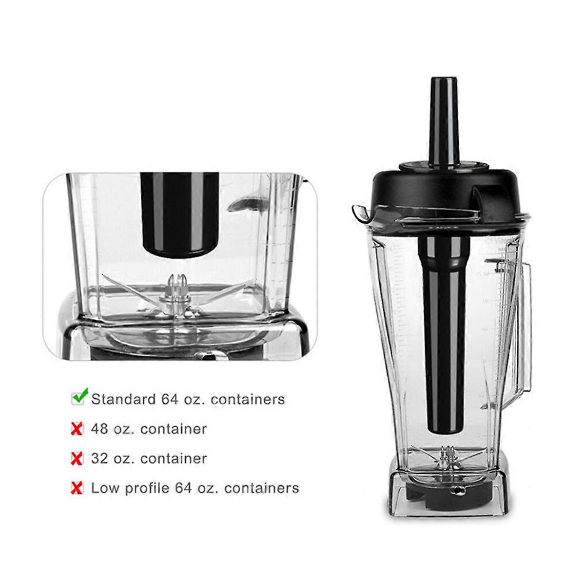 Blender Tamper Accelerator Plastic Stick for Standard 64 Oz Container