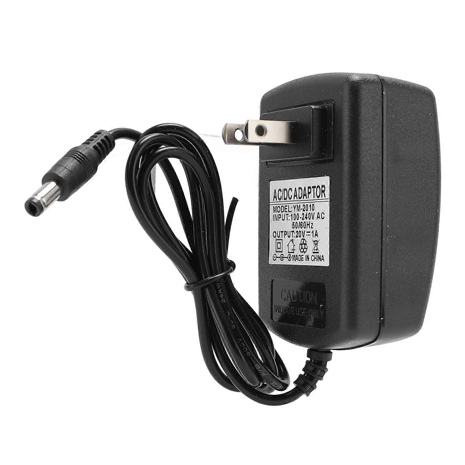20V 1A Power Supply Adapter 5.5x2.5mm for Speaker, Display, Console, US Plug, 93cm