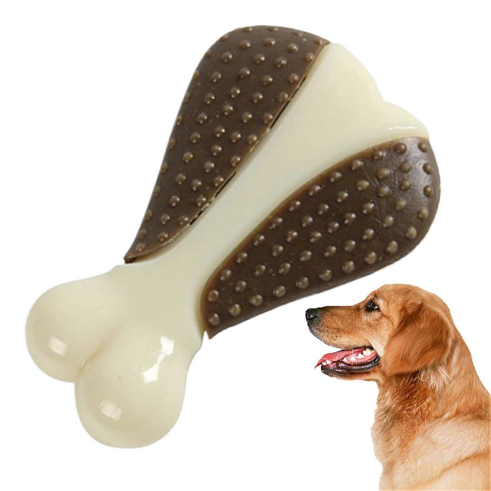 Indestructible Chew Toy for Large Dogs - Aggressive Chew Bone for All Breeds - Durable Brown Oral Care Product