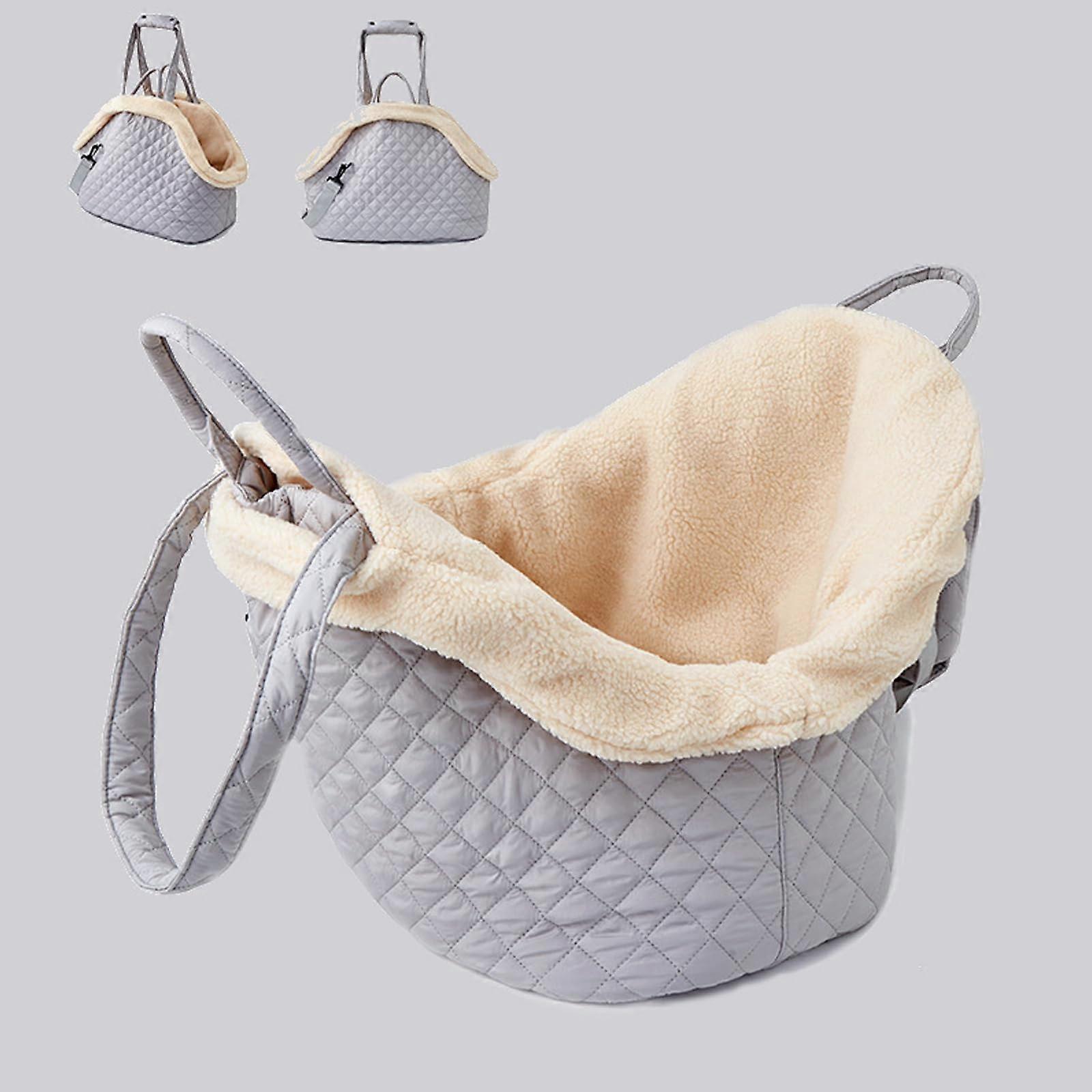 Carry Bag for Dogs and Cats, Foldable Puppy Transport Bag for Small to Medium Pets, Grey Color, Lightweight Design