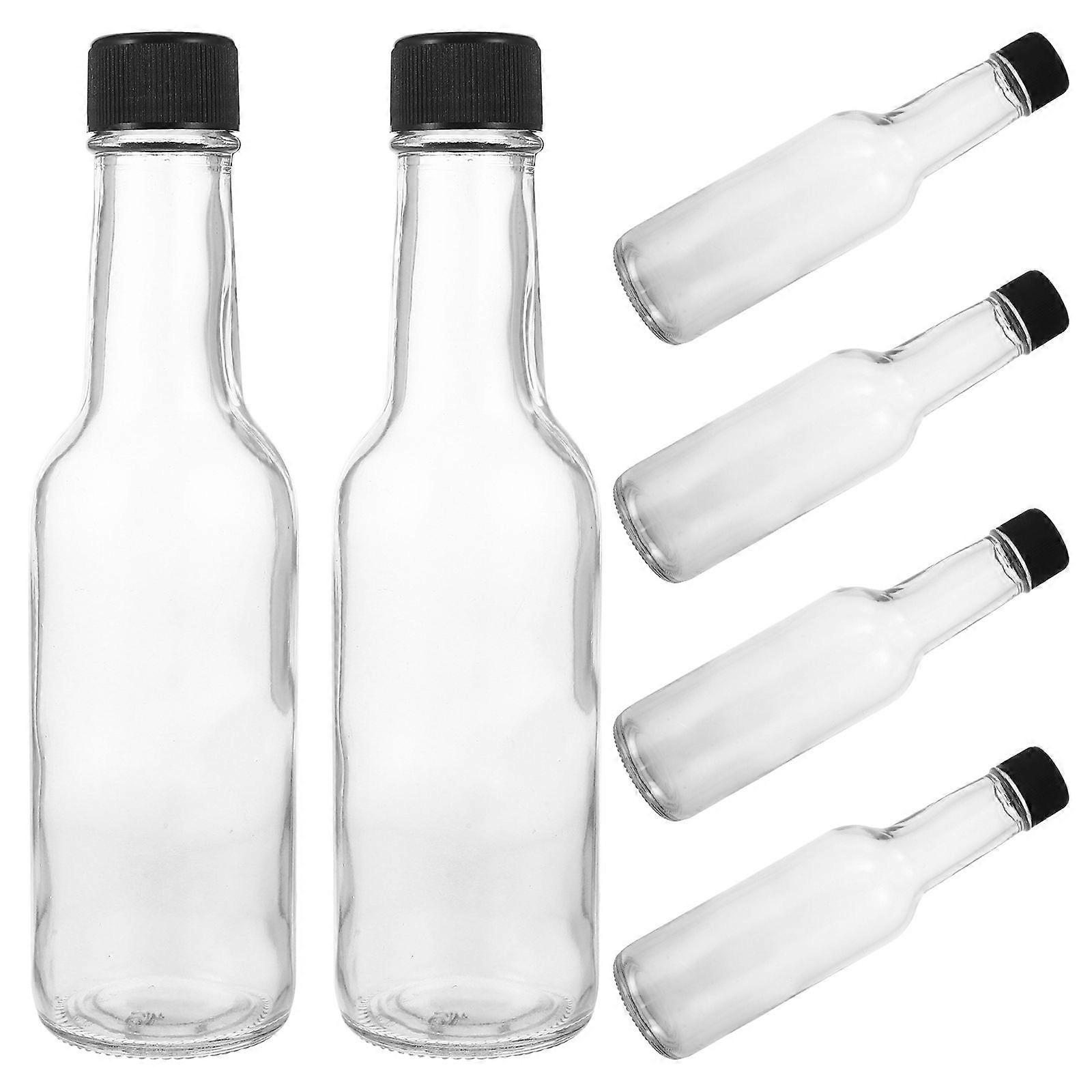 6pcs Glass Sauce Bottles Multipurpose Sauce Container Storage Bottles for Salad Dressing Jam Ketchup