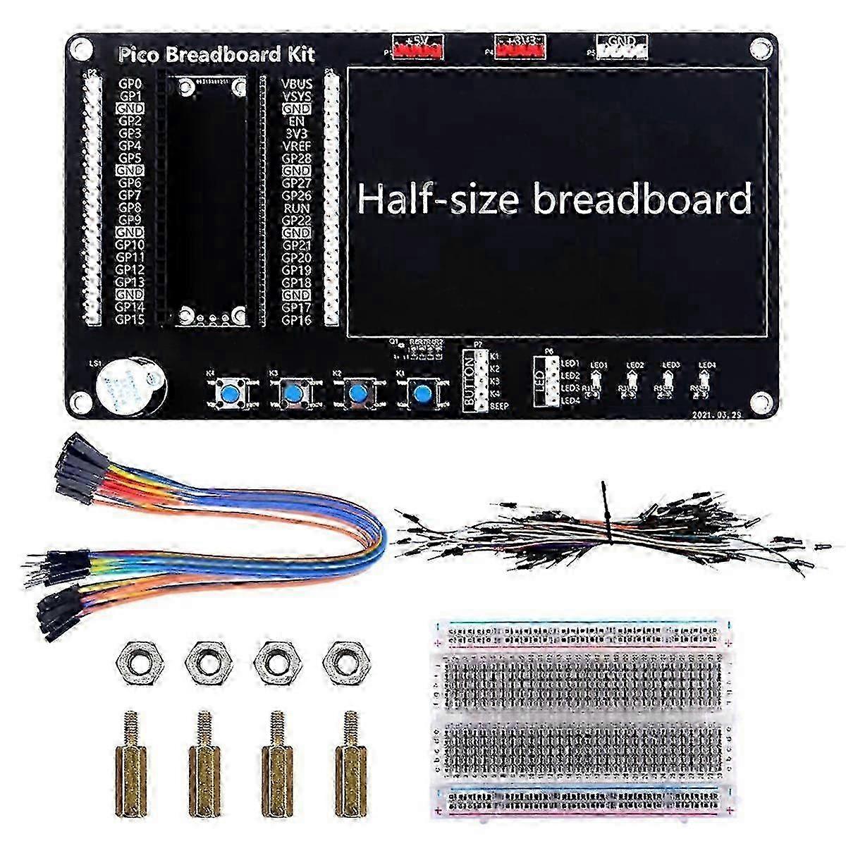 Expansion Board Module Kit for PICO W GPIO Expansion Board 4-Channel Relay IO Sensor Debugging Modu JN