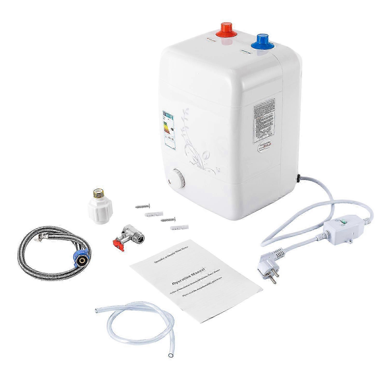 Temperature adjustable water heater for kitchen 8L 1500W small