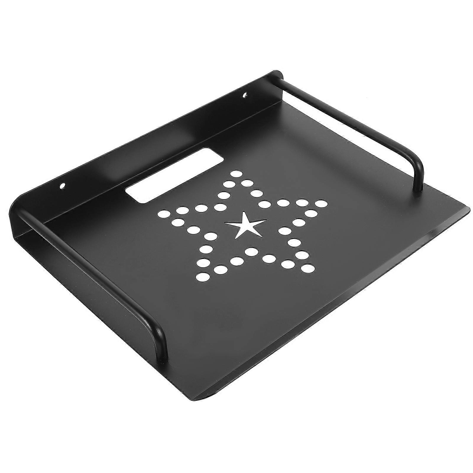 Wall Mounted Router Shelf, Floating Projector Holder with Ventilation, Sturdy Metal Rack for Router and Modem, Easy Installation for Bedroom Office