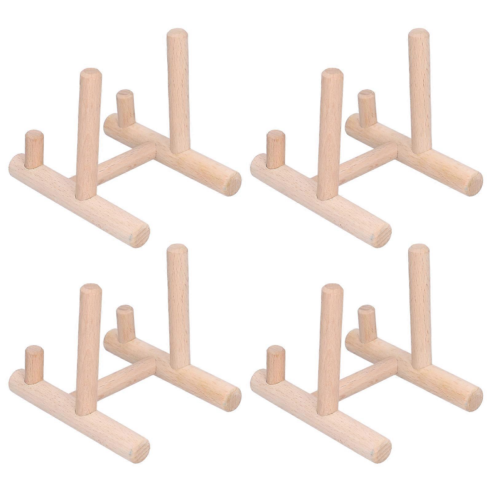 4pcs Display Stand Concise Style Sturdy Durable Photo Stand Decorative Holder for Handicrafts Plate