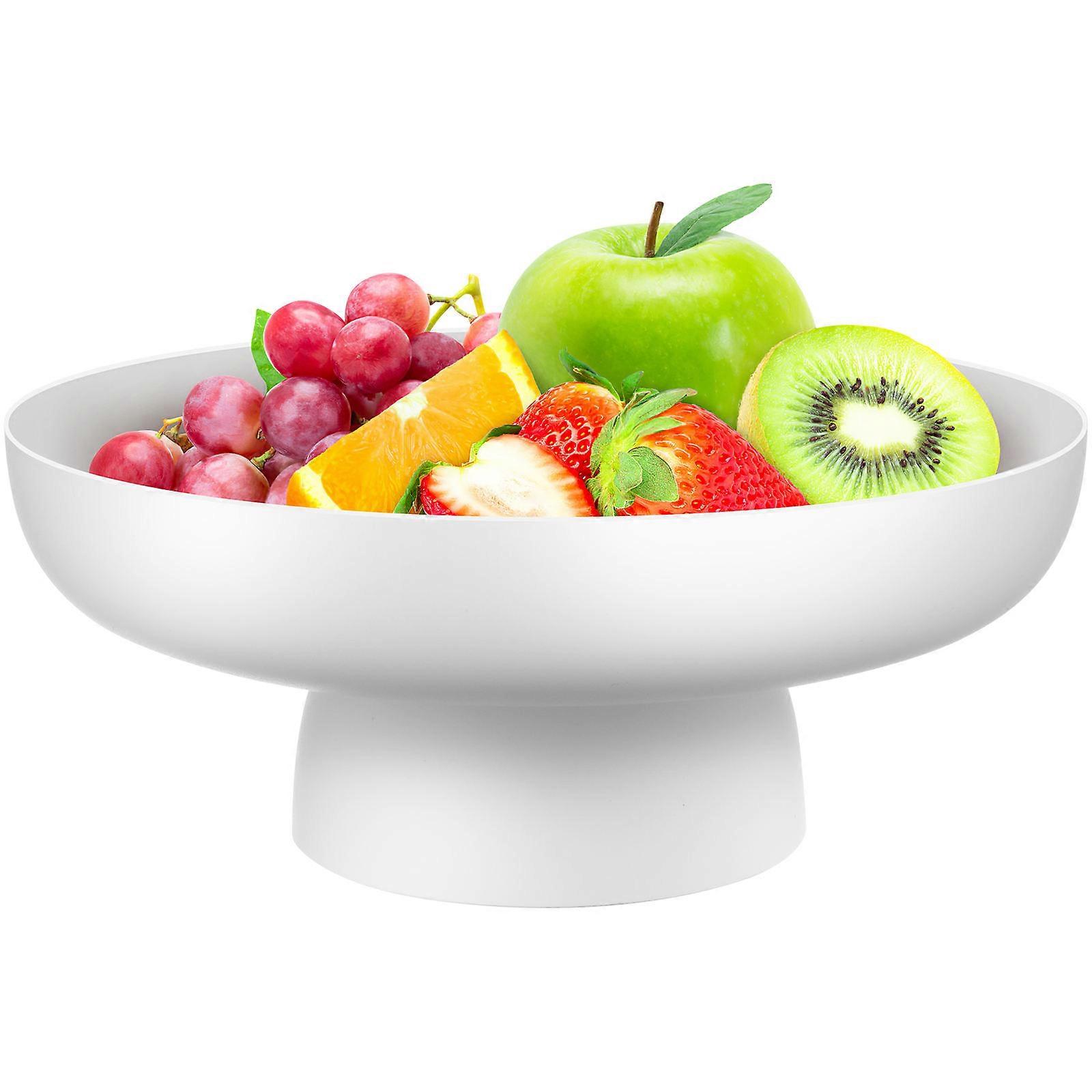 Fruit Draining Bowl White PP Multi-Use Design for Storage Dessert Display Stand
