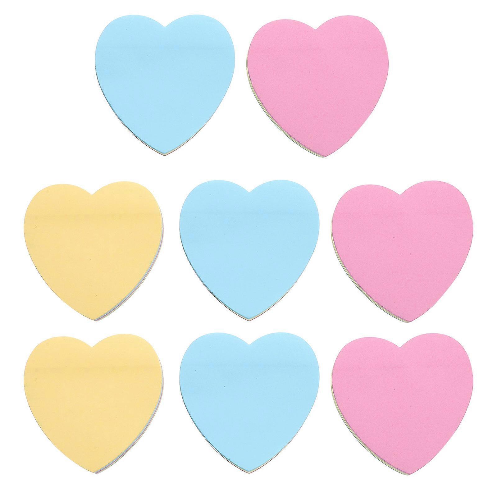 Heart Shaped Removable Self Stick Notes Tearable Memo Pads for Office, Home, School Adhesive Sticker Pads for Easy Repositioning